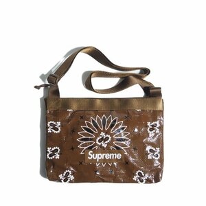 M6980f2　▼Supreme シュプリーム▼　新品 21SS Bandana Tarp Side Bag ショルダーバッグ ブラウン / 茶 サコッシュ 春夏