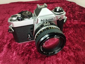 【委託品】 Nikon FE Ai NIKKOR 50mm f1.4 レンズ付 シャッターOK 速度変化有り フィルム一眼レフ ニコン 1円スタート売り切り フィルム