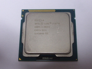 INTEL CPU Core i7 3770 4コア8スレッド 3.40GHZ SR0PK CPUのみ 起動確認済みです 