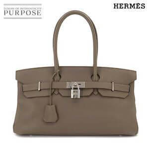 新品同様 エルメス HERMES ショルダー バーキン 42 バッグ トゴ トープ □Q刻印 シルバー 金具 Shoulder Birkin 42 90216671