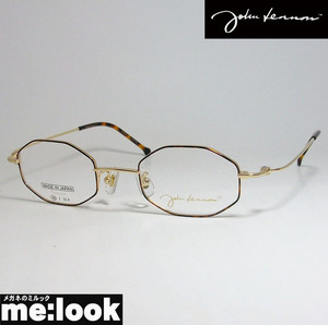 John Lennon　ジョンレノン 日本製 made in Japan クラシック 眼鏡 メガネ フレーム JL1104-1-46 度付可 ブラウンデミ　ライトゴールド