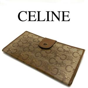 CELINE セリーヌ 長財布 Cマカダム Wホック 総柄 ワンポイントロゴ