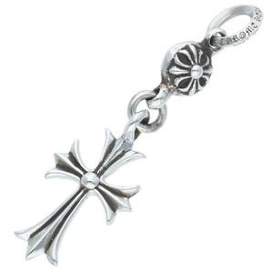 クロムハーツ Chrome Hearts 1B TNY CH CRS/1ボールタイニーCHクロス チャーム/シルバーネックレストップ 中古 SS13