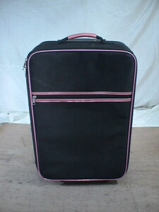 3079　黒・ピンク スーツケース　キャリケース　旅行用　ビジネストラベルバック