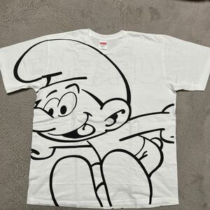 20aw Supreme Smurfs tee スマーフ　tシャツ アニメ　白　ホワイト　L