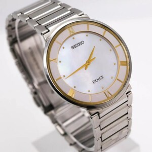 《美品》SEIKO Dolce 腕時計 シェル文字盤 クォーツ メンズ p 