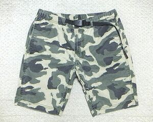 極上:GRAMICCI.ストレッチ カモフラ ショーツ M(GMP-17S003/CAMO NN-SHORTS/迷彩/ショートパンツ/ガゼットクロッチ/W72-82股下21/CAMP)