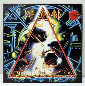 AC117404▲UK盤 DEF LEPPARD/HYSTERIA LPレコード デフ・レパード/MASTERDISK刻印有/HYSLP 1/Phonogram/830 675-1