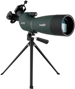 SVBONY SV28 フィールドスコープ 望遠鏡 25-75x 70mm スポッティングスコープ 傾斜型 70mm口径 ズーム高倍率 IP65防水 FMC 明るい視界 
