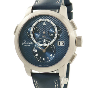 【3年保証】 グラスヒュッテ オリジナル パノマティッククロノXL 95-01-05-15-04 メーカーOH済 プラチナ無垢 限定 自動巻き メンズ 腕時計