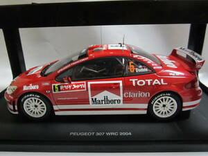 即決 オートアート 1/18 プジョー 307 WRC 2004年モンテカルロ改 ラリー・ジャパン №5 マーカス・グロンホルム車 マルボロ仕様