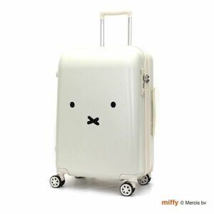 ミッフィーmiffy 拡張式スーツケース（Mサイズ） フェイスホワイト キャリーケース キャリーケース 【55～60L】