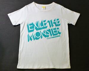 ★エグザイル EXILE THE MONSTER LIVE TOUR 2009★半袖 ボーダー プリントＴシャツ:M