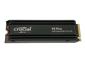 【動作保証】 crucial P5 Plus M.2 2280 PCパーツ ストレージ SSD 1TB PCIe Gen4 NVMe 0時間 ヒートシンク付 中古 美品 T8754254