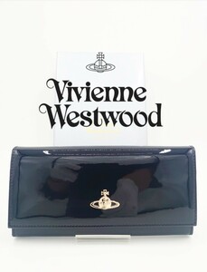 【新品】Vivienne Westwood ヴィヴィアン ウエストウッド 長財布 エナメル ブラック