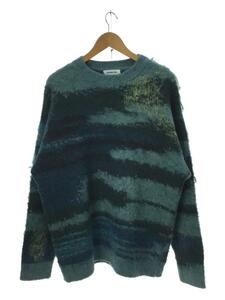 MONKEY TIME◆BRSHD MHR JACQUARD CREW NECK/モヘア混/セーター/8313-699-0225