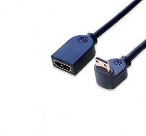 HDMI ミニHDMI L型（下向き）変換延長ケーブル 50cm