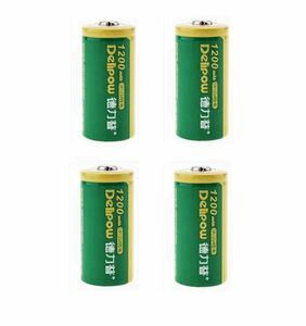 DELIPOW CR123A リチウム 充電式電池 4本セット 3V 1200mah lc 16340 充電式電池 高品質ブランド品「800-0116」送料無料