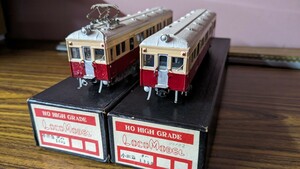 小田急1200形 デハ1200 クハ1350 ロコモデルLOCOMODEL製品 ペーパー車体 走行性良好 室内灯点灯確認済 屋根汚れあり 旧小田原急行鉄道車輌 