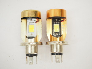 LEDヘッドライト2個 H4バルブ 交換ベースに CBR250RR CBR400RR GSX-R400 GSX-R1100
