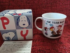 未使用◆ SNOOPYイニシャル マグカップ T ◆スヌーピー/ピーナッツ/レトロ？/ マグカップ/陶器/イニシャル