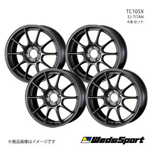 WedsSport/TC105X ランサーエボリューション7/8/9 CT9A アルミホイール4本セット【18×8.5J 5-114.3 INSET32 EJ-TITAN】0073533×4