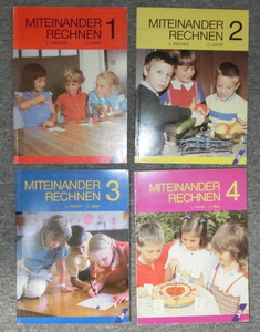【即決】1980-90年代 オーストリアの算数教科書 MITEINANDER RECHINEN 全4冊