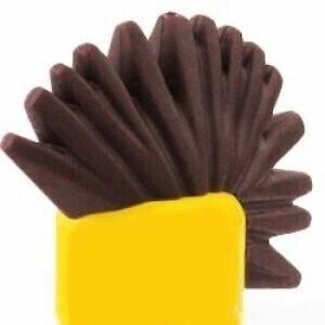 LEGO レゴ モヒカン ダークブラウン こげ茶 濃茶 茶色 髪 髪の毛 髪型 ヘア ブロック パーツ 正規品 新品未使用