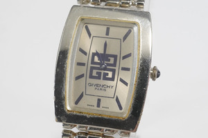 1円~【849】GIVENCHY／ジバンシィ　クオーツ　スイス製　トノー型　レディース　腕時計