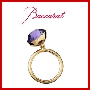 ● Baccarat バカラ 53 リング 指輪 新品 ゴールド made in france 12 13号 ビジュー ジュエリー B Lovely 紫 パープル 
