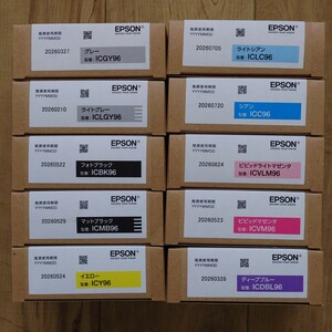 新品未開封 EPSON純正 SC-PX1VL 専用96番インク 10色全色セット ICBK96 ICMB96 ICC96 ICVM96 ICY96 ICLC96 ICVLM96 ICGY96 ICLGY96 ICDBL96