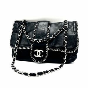 1円 CHANEL シャネル マトラッセ ラグジュアリー ライン ココマーク レザー チェーン ショルダー ハンド バッグ D1240N