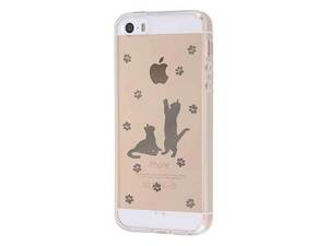 iPhone SE(第1世代) 5s 5 耐衝撃ケース キャット カバー ネコ 猫 可愛い おしゃれ かわいい 保護 イングレム RT-P11CC6-CT