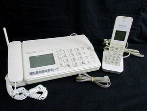 1000円スタート 電話機 親機 子機 セット Panasonic パナソニック KX-PD304-W/KX-FKD404-W パーソナルファクス 通電確認済 3 B9001