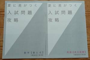 ★進研ゼミ中学講座★中学2年★夏に差がつく入試問題攻略　数学　英語★