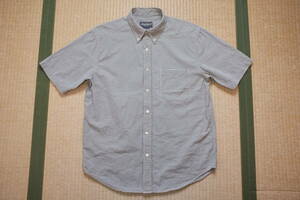 Eddie Bauer　シアサッカー地 半袖シャツ　size M