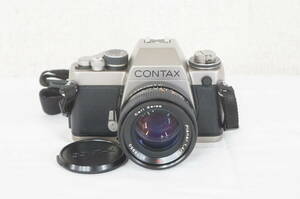 [32] CONTAX コンタックス S2 一眼レフ フィルムカメラ Carl Zeiss Planar F1.4 50mm T* レンズ セット 6405216021