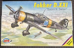 【新品・未組立】『Fokker D.XXI Suomi III. Sarjan』(フォッカー D.XXI 第三戦闘航空機)　フィンランド空軍戦闘機　MPM　1/72スケール