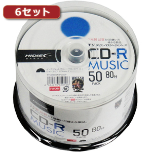 300枚セット(50枚X6個) HI DISC CD-R(音楽用)高品質 TYCR80YMP50SPX6 /l