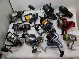 【中古スピニングリール no.2】ダイワ(Daiwa) シマノ(Shimano) リョービ(RYOBI)等 まとめて 11台 投げ・ルアー釣り