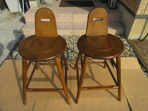 ダイニングチェア　椅子　小泉産業　木製　２脚　中古品