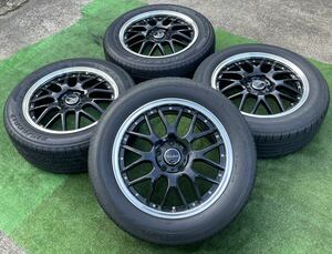 BLESTアルミホイール17インチ17X70J オフセット+53PCD1143ラジアルタイヤ215/60R17 BRIDGESTONE 2020年MAZZINI 2022年4本セットSD-7