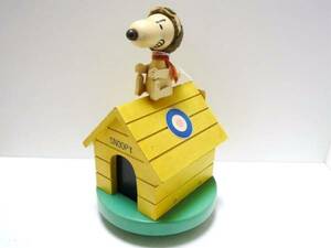 1968年　ビンテージ　SNOOPY　スヌーピー　木製　オルゴール　Schmid社　フライングエース　屋根上　US軍歌　インテリア　コレクションに