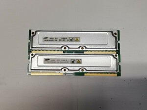 SAMSUNGメモリー/512MB(2枚合計1GB)/PC800-40/16 nonECC/RIMM 両面実装 最短翌日届く