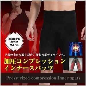 加圧インナー スパッツ 補正下着 パンツ ダイエット 着圧 コンプレッション タイツ　白 Ｍサイズ 1枚 バラ売り