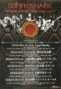 WHITESNAKE (ホワイトスネイク) the flesh & blood world tour JAPAN 2019年 チラシ 非売品「フレッシュ・アンド・ブラッド」