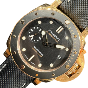 パネライ PANERAI サブマーシブル ゴールドテック PAM01164 ブラック K18PG 腕時計 メンズ 中古