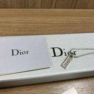 Christian Dior クリスチャンディオール アクセサリー ロゴネックレス レディース ブランド シルバーカラー 箱付き ファッション