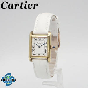 え03377/Cartier カルティエ/手巻き/レディース腕時計/ローマン/文字盤 ホワイト