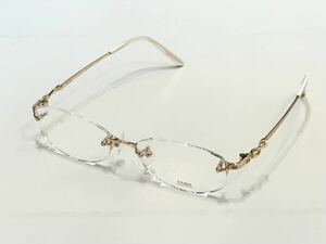 Holemans 18金 K18 新品 日本製 メガネ 眼鏡　18金無垢 高級 ピンクゴールド　 上品